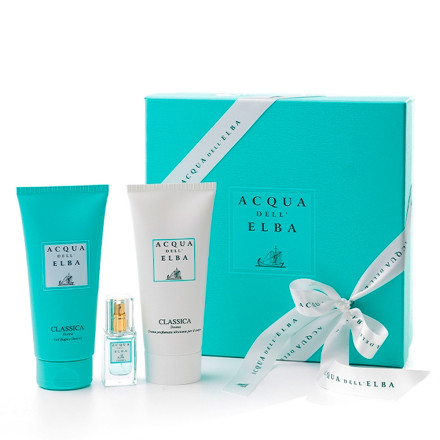 COFANETTO CLASSICA DONNA CREMA CORPO, GEL DOCCIA E MINISIZE PROFUMO