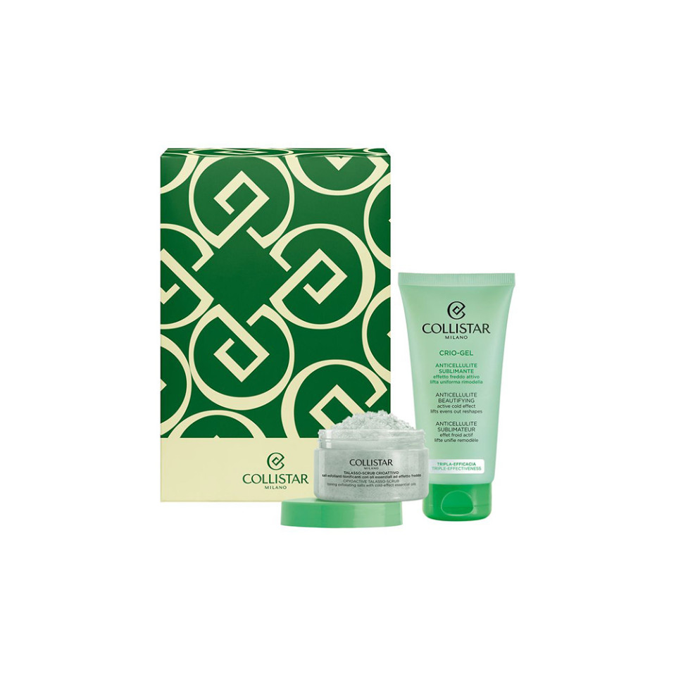 COFANETTO CRIO-GEL ANTICELLULITE SUBLIMANTE + TALASSO-SCRUB CRIOATTIVO