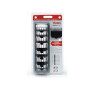 SET 8 RIALZI NERI NYLON DA 3 A 25 MM