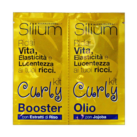 KIT CURLY CON ESTRATTI DI RISO E JOJOBA BOOSTER+ OLIO 12MLX2